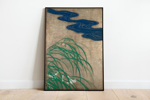 Vintage Japanese Botanical Poster, Sakai Hoitsu
