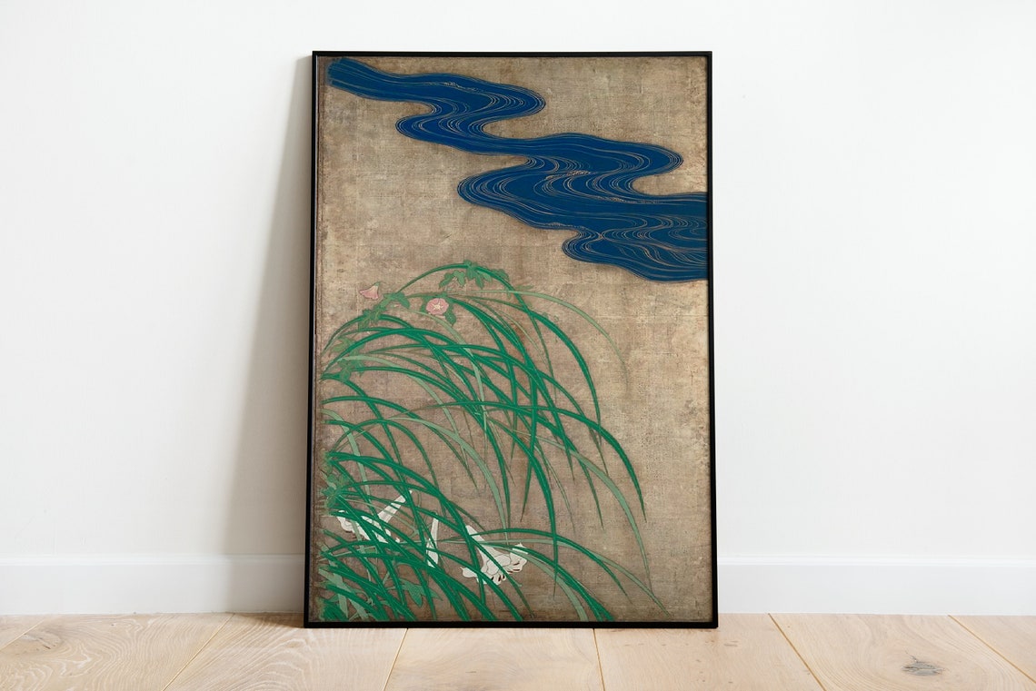 Vintage Japanese Botanical Poster, Sakai Hoitsu