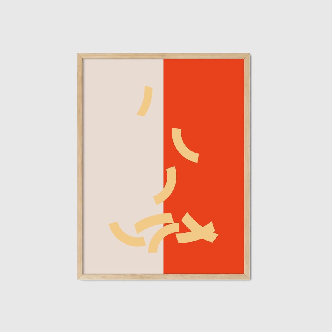 Korean Shrimp Crackers Abstract Minimalist Modern Food Art Print