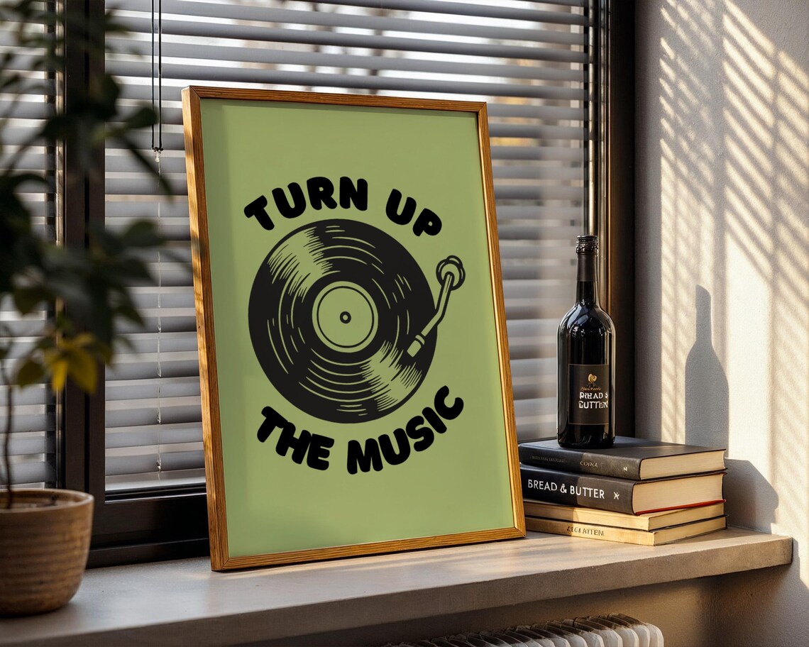 Turn Up The Music, Musical Quote Poster - Image 3