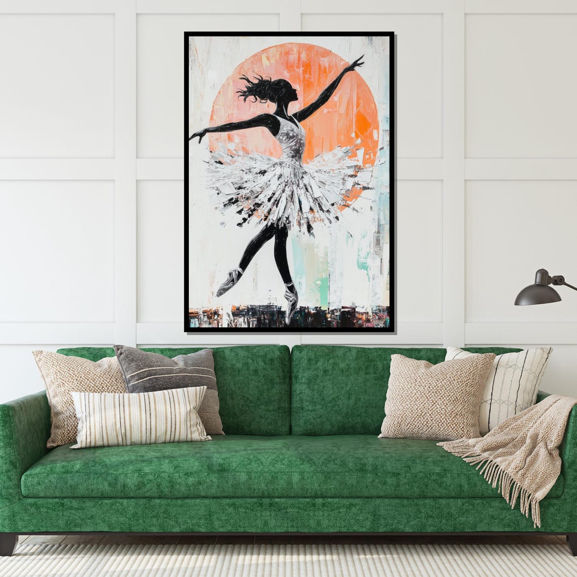 Ballerina Silhouette Before a Sunset Disc Expressive Dance Poster - Image 5