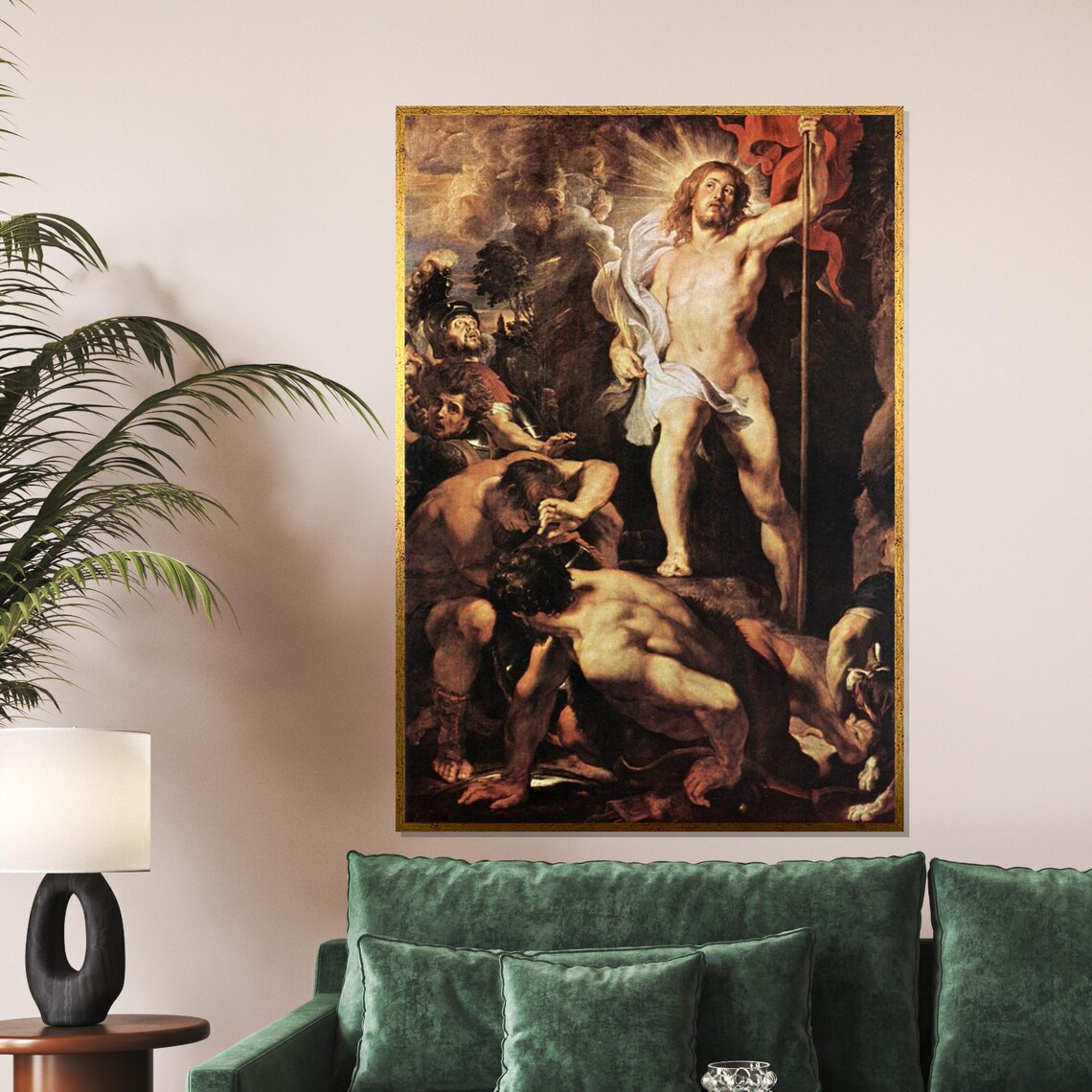 Resurrection Of Jesus Christ With Banner Biblical Triumph Wall Art