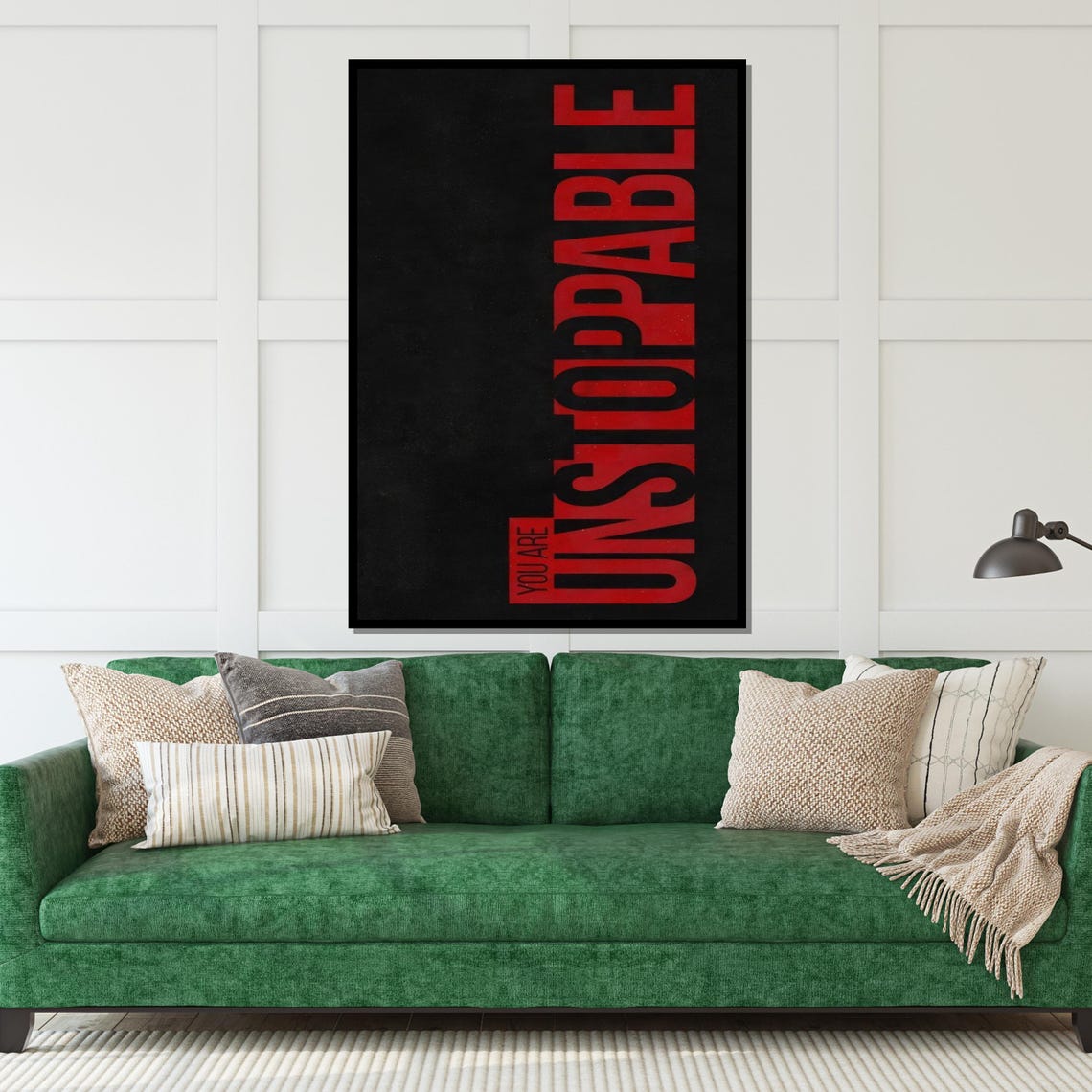 You Are Unstoppable Bold Red Typography Motivational Quote Poster - Image 4