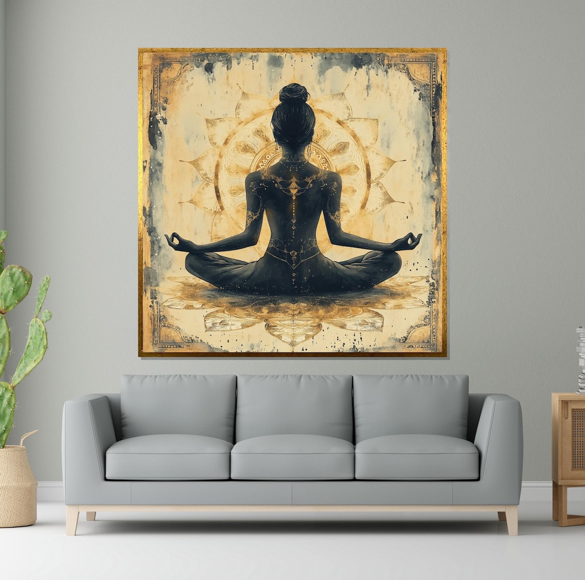 Meditative Yoga Mandala Zen Decor Art Print