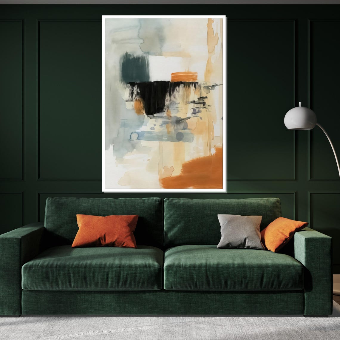 Rust And Sage Abstract Washes Minimalist Earth Tone Art Poster - Image 3