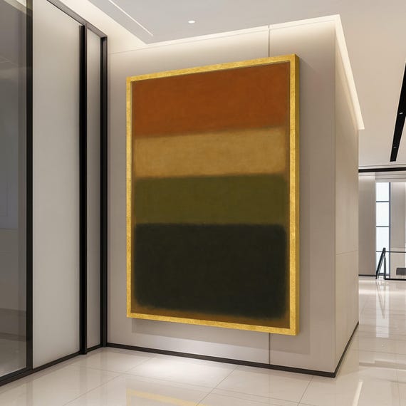 Abstract Color Block Canvas Print Minimalist Wall Art Modern Decor Ready To Hang Decoration