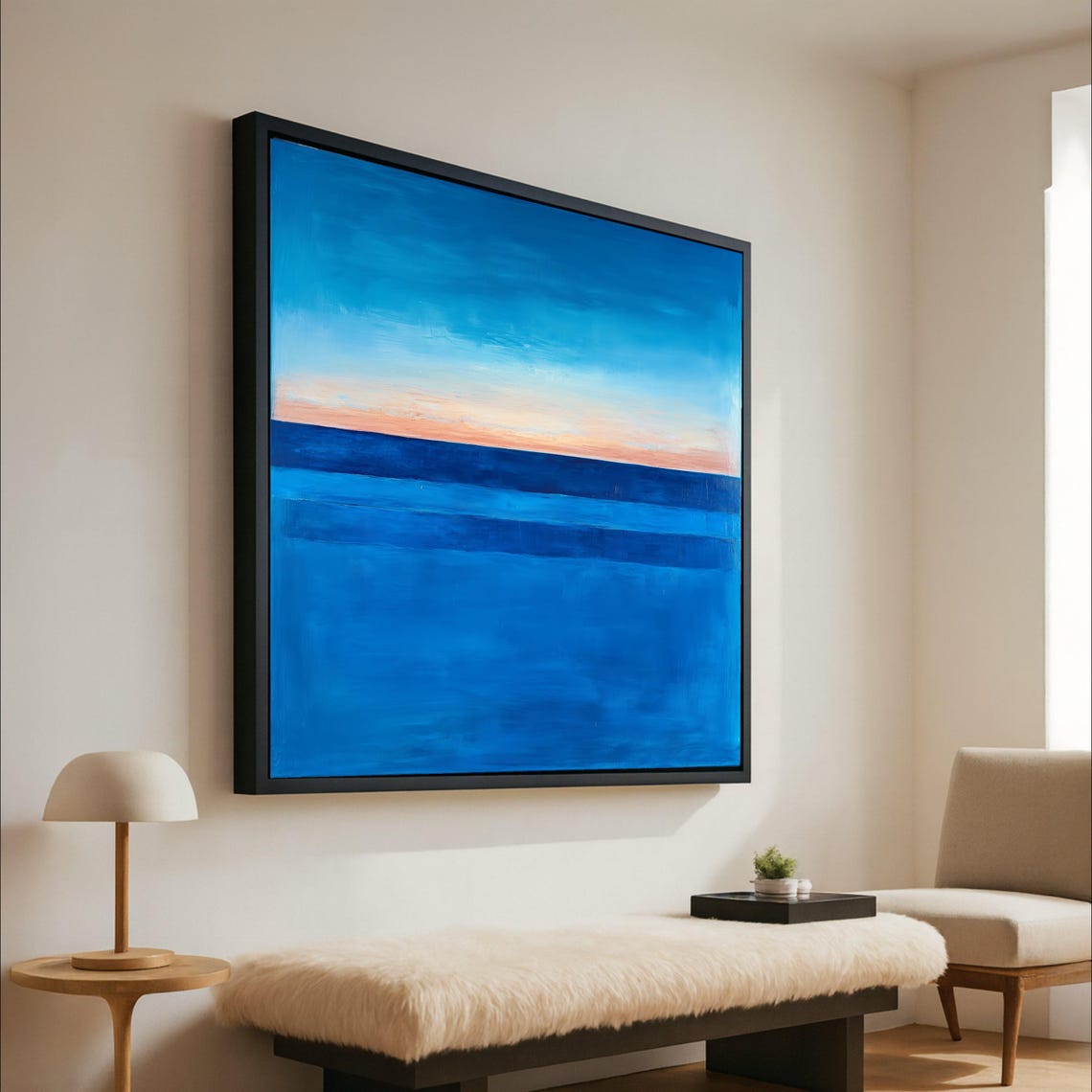 Rothko Inspired Blue Horizon Abstract Color Field Ocean Art Print