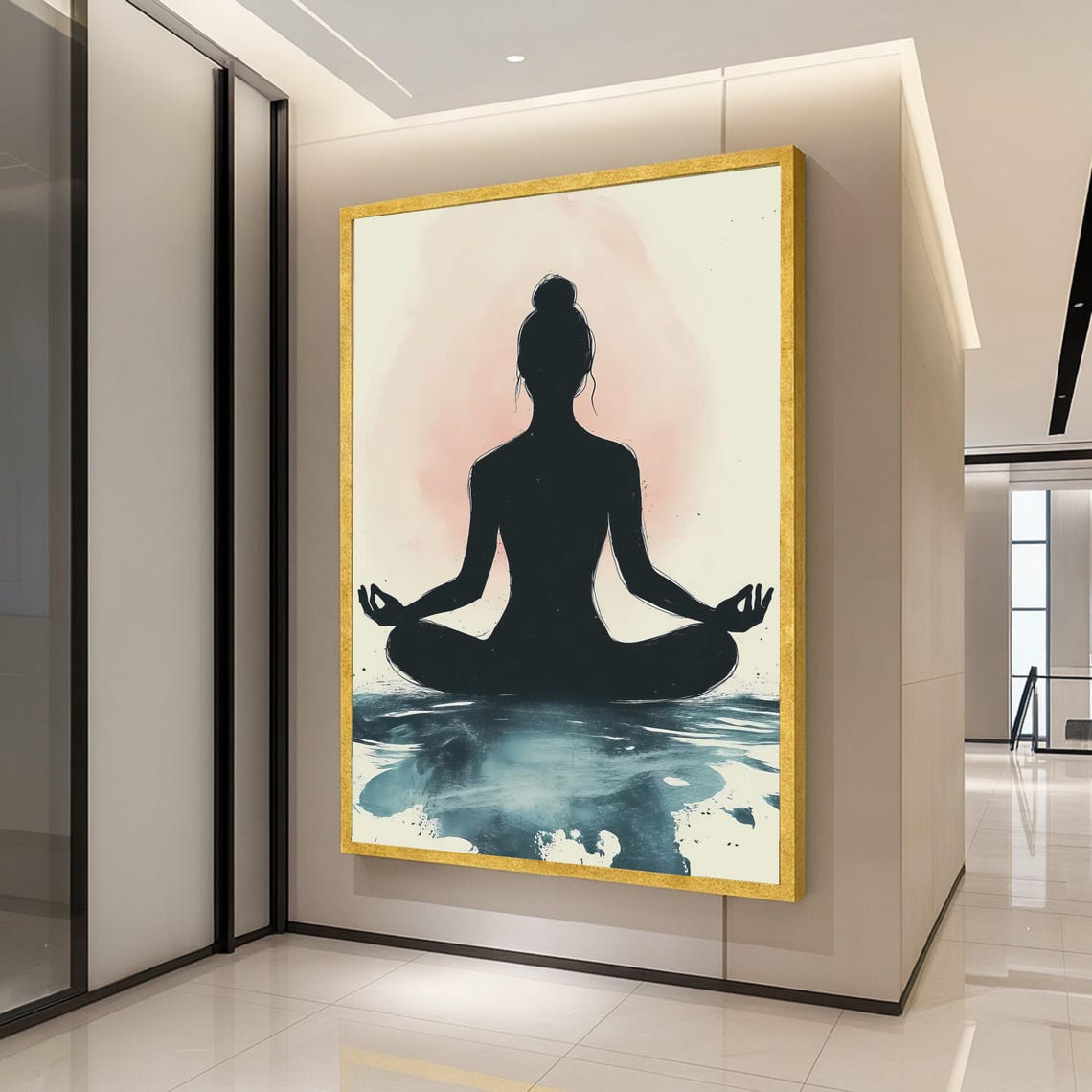 Yoga Meditation Canvas Print Serene Wall Art For Zen Interiors Ready To Hang Decor