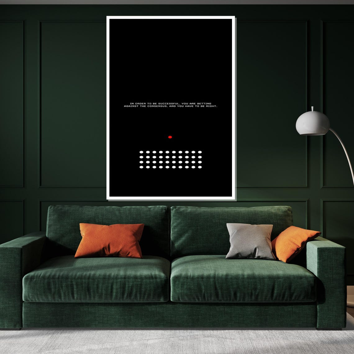 Bet Against The Consensus One Red Dot Minimalist Quote Poster - Image 3