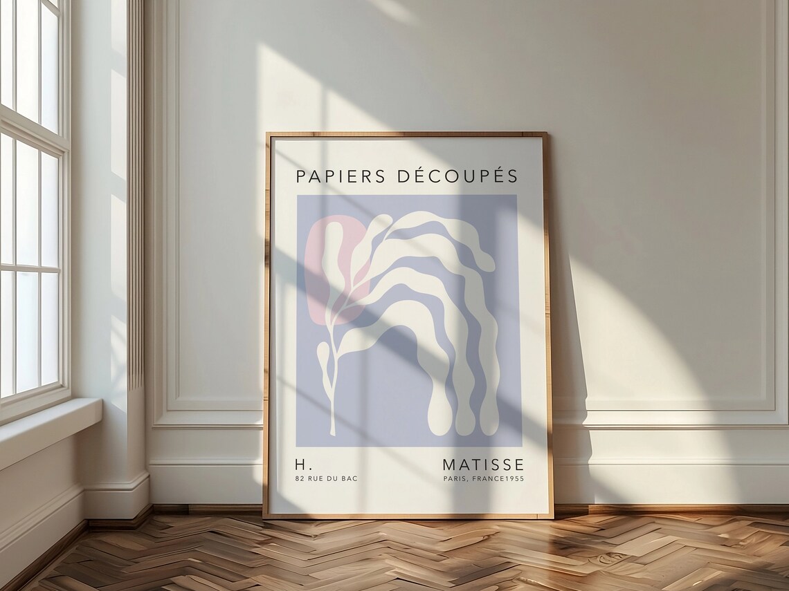 Henri Matisse Danish Pastel Room Decor Pink Purple Exhibition Poster Abstract Art