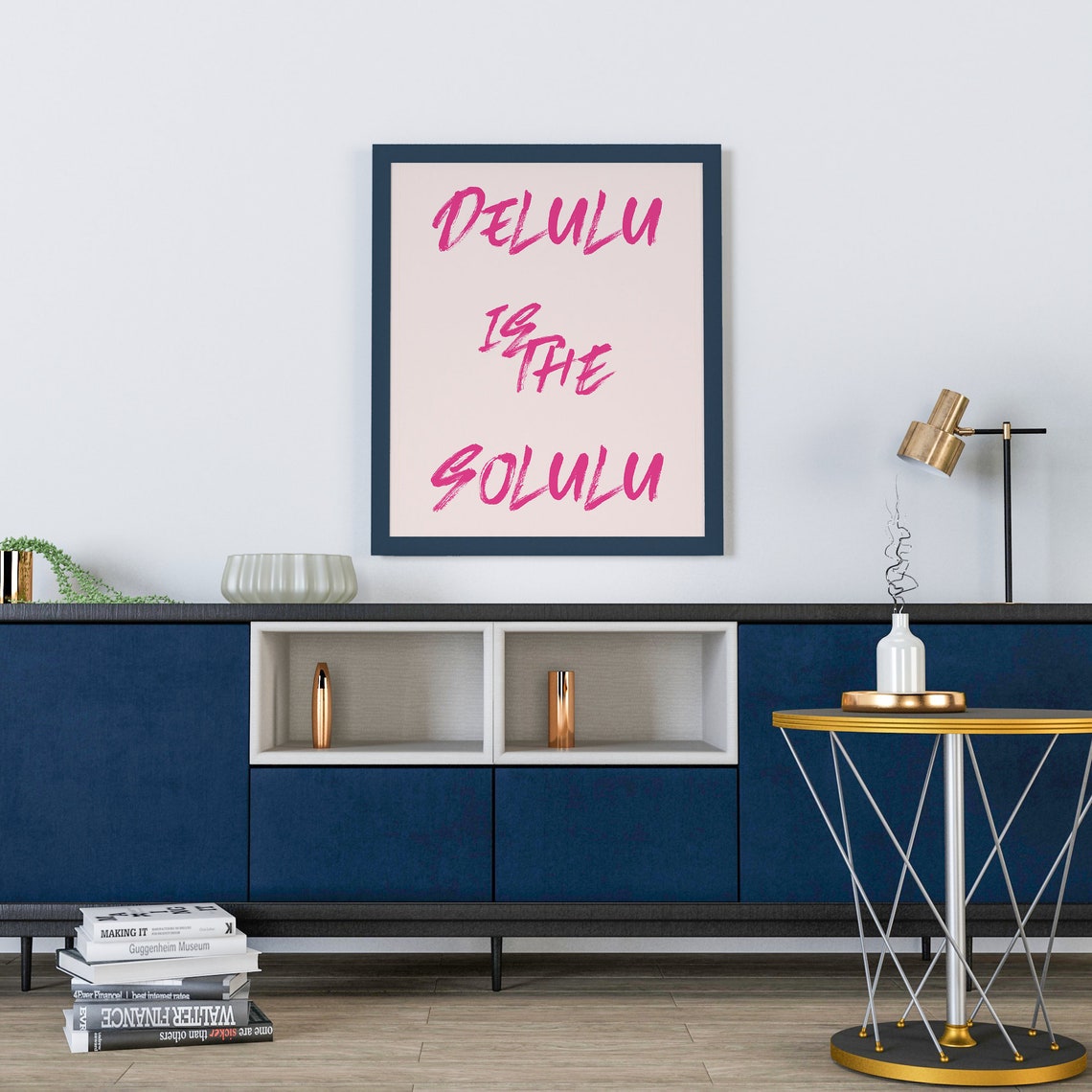 Delulu Is The Solulu Poster Trendy Preppy Pink Wall Art Inspirational Quote Print Aesthetic College Dorm Decor Girly Teen Room - Image 5