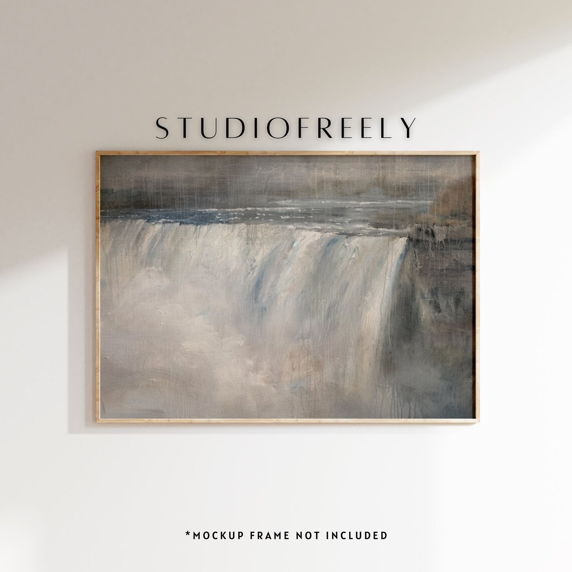 Abstract Waterfall, Serene Nature Wall Art Print
