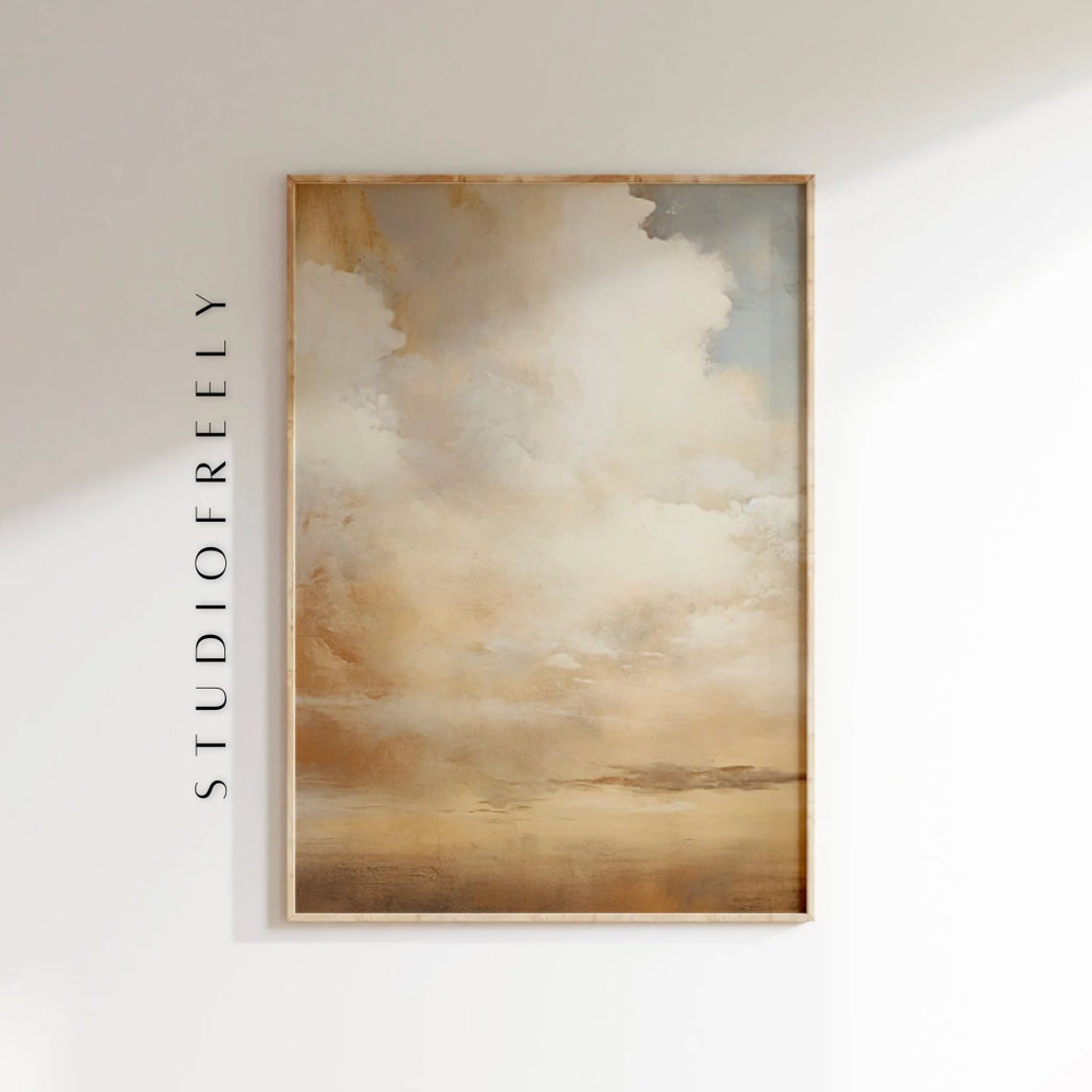 Dramatic Golden Clouds Antique Style Vintage Sky Painting Poster