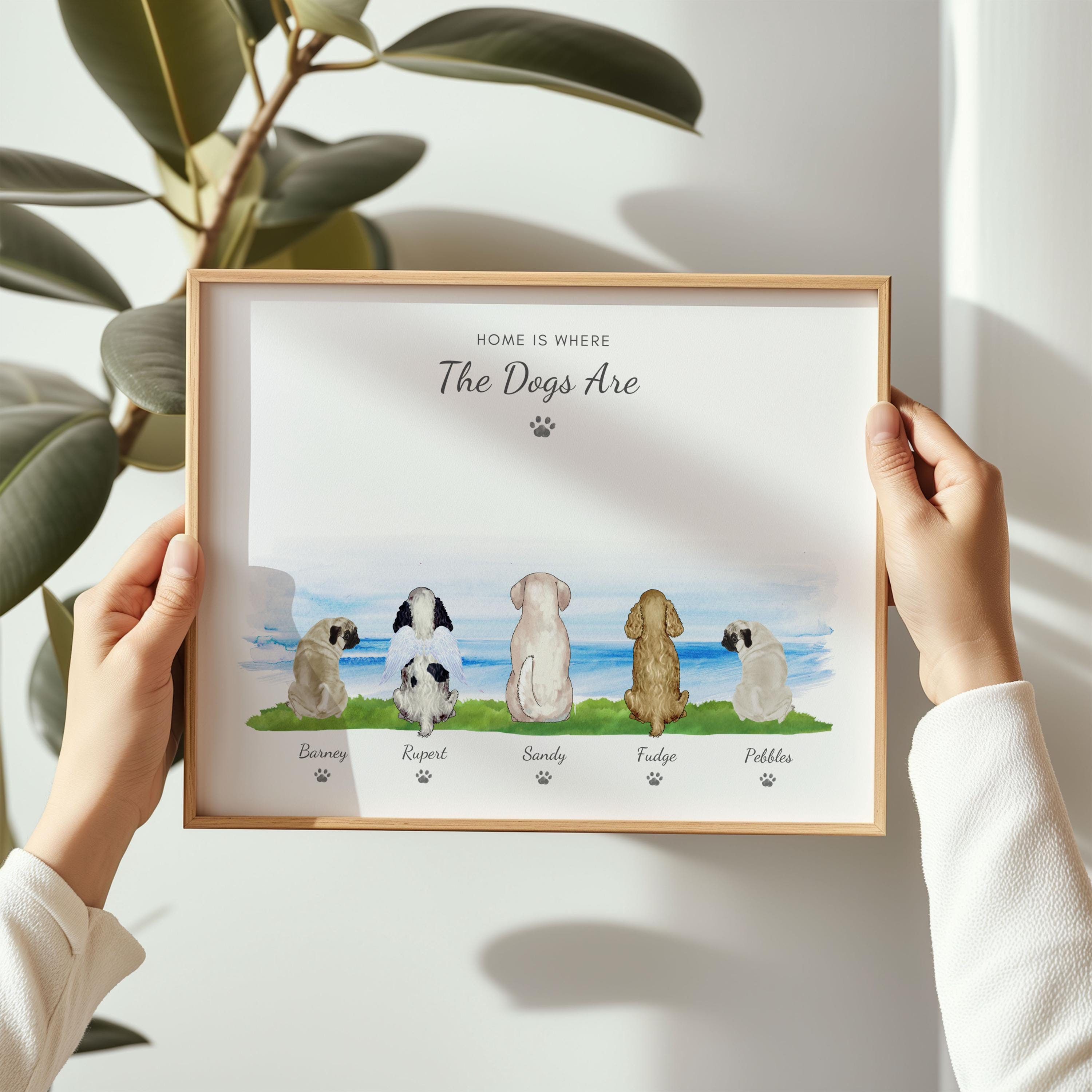 Personalised Family Pet Portrait Family Pet Print Pet Memorial Gift Dog Owner Gift Dog Lover Gift Fur Babies Gift Cat Lover Gift