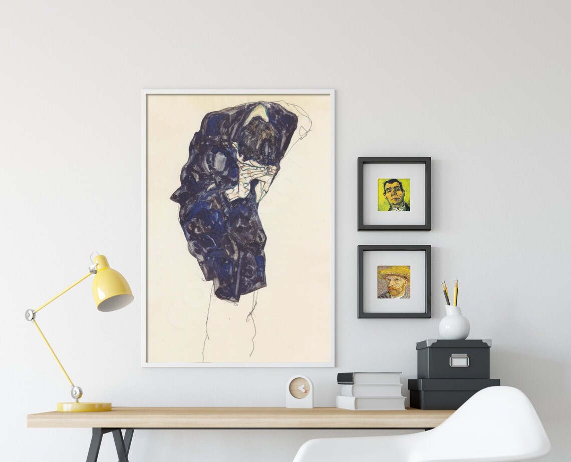Egon Schiele Herabgebeugter Otto Benesch Art Print - Image 4
