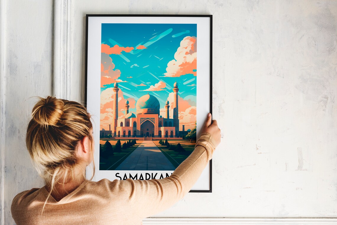 Samarkand Travel Poster, Uzbekistan Home Decor - Image 2