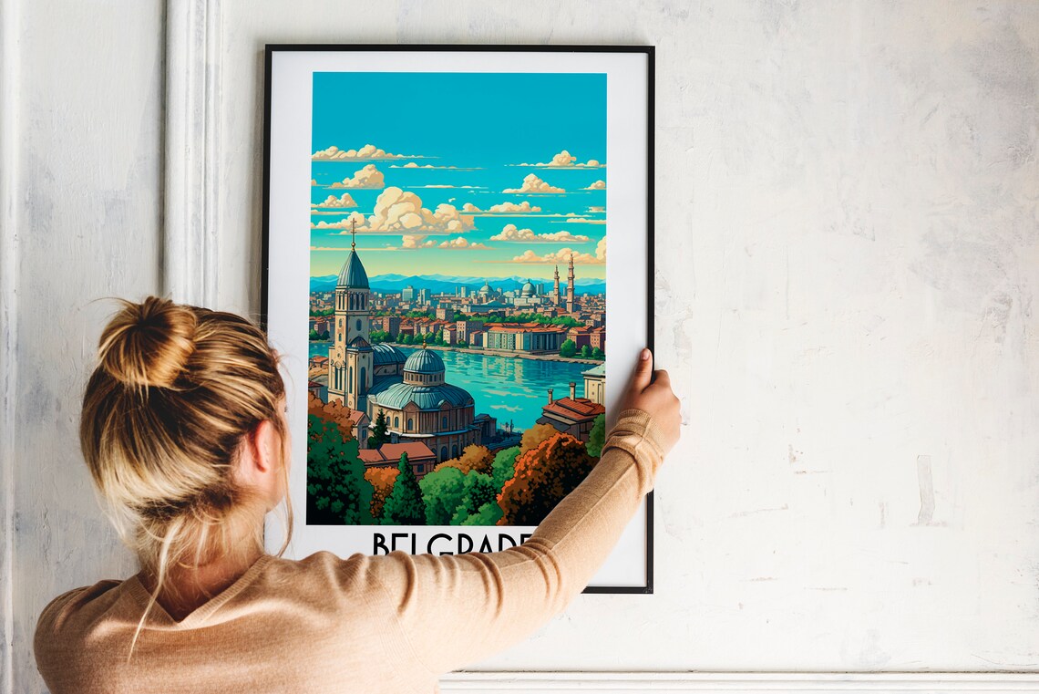 Belgrade Travel Poster, Serbia Europe Home Decor - Image 2