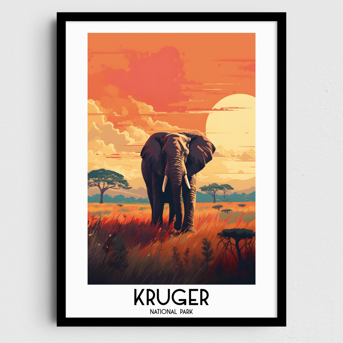 Kruger National Park Handmade South Africa Art Print