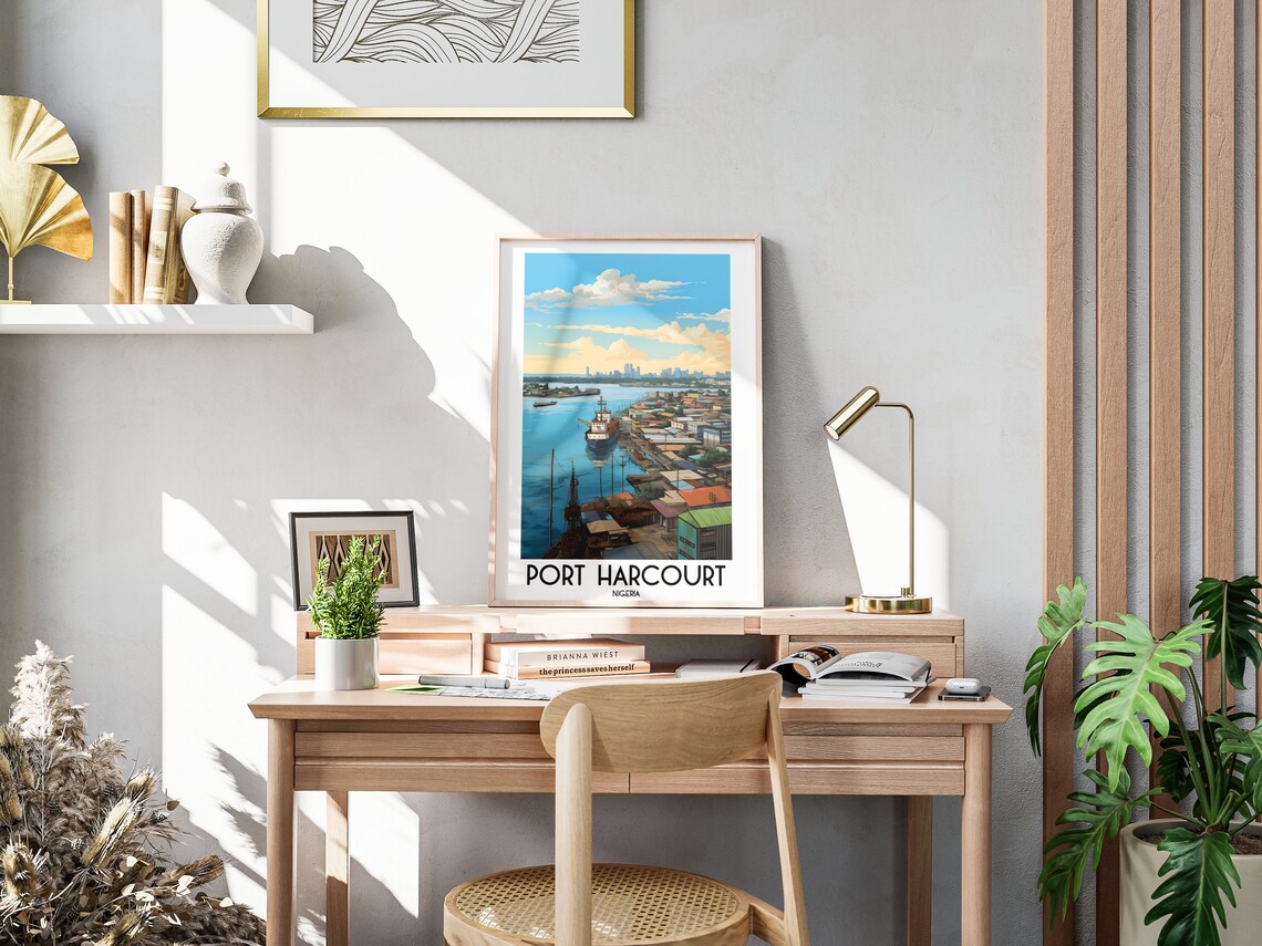 Port Harcourt Travel Poster, Nigerian Home Decor - Image 3