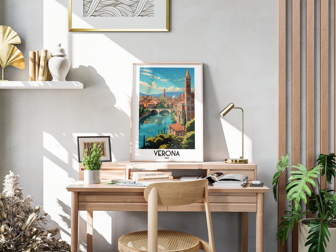 Verona Travel Poster, Europe Home Decor Print - Image 3