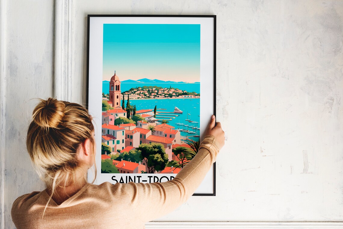 Saint Tropez Travel Poster, France Europe Wall Art - Image 2