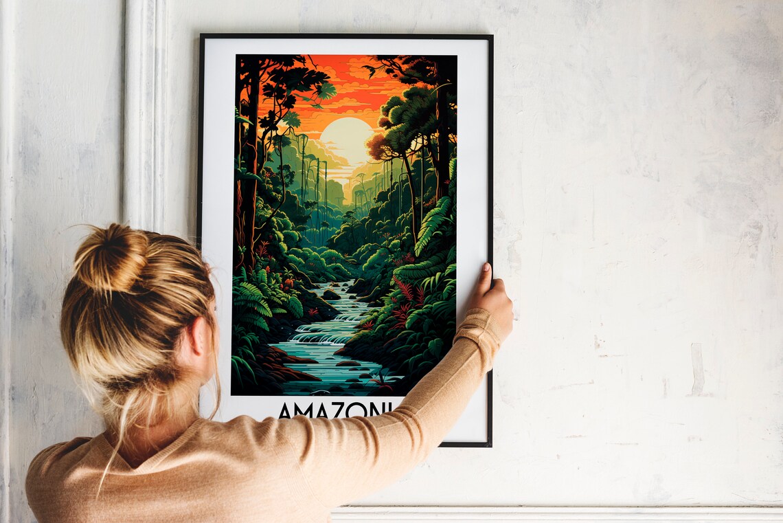 Amazon Rainforest Travel Poster, Jungle Home Decor - Image 2