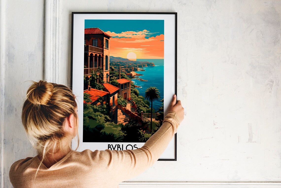 Byblos Travel Poster, Lebanon Middle East Wall Art - Image 2