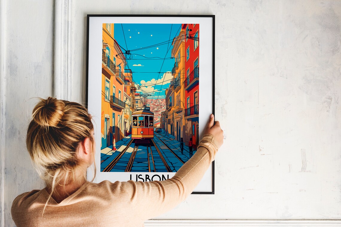 Lisbon Travel Poster, Portugal Home Decor Print - Image 2