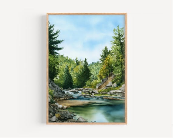 Cuyahoga Valley National Park Watercolor Painting Print Ohio Travel Poster Or Canvas Gift For Hikers And Nature Lovers