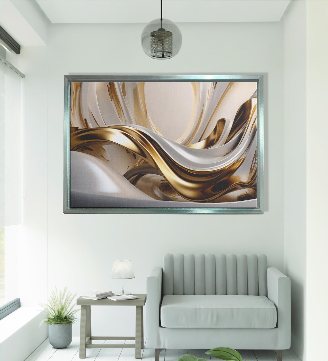 Abstract Marble Poster, Luxury Living Room Decor - Image 4