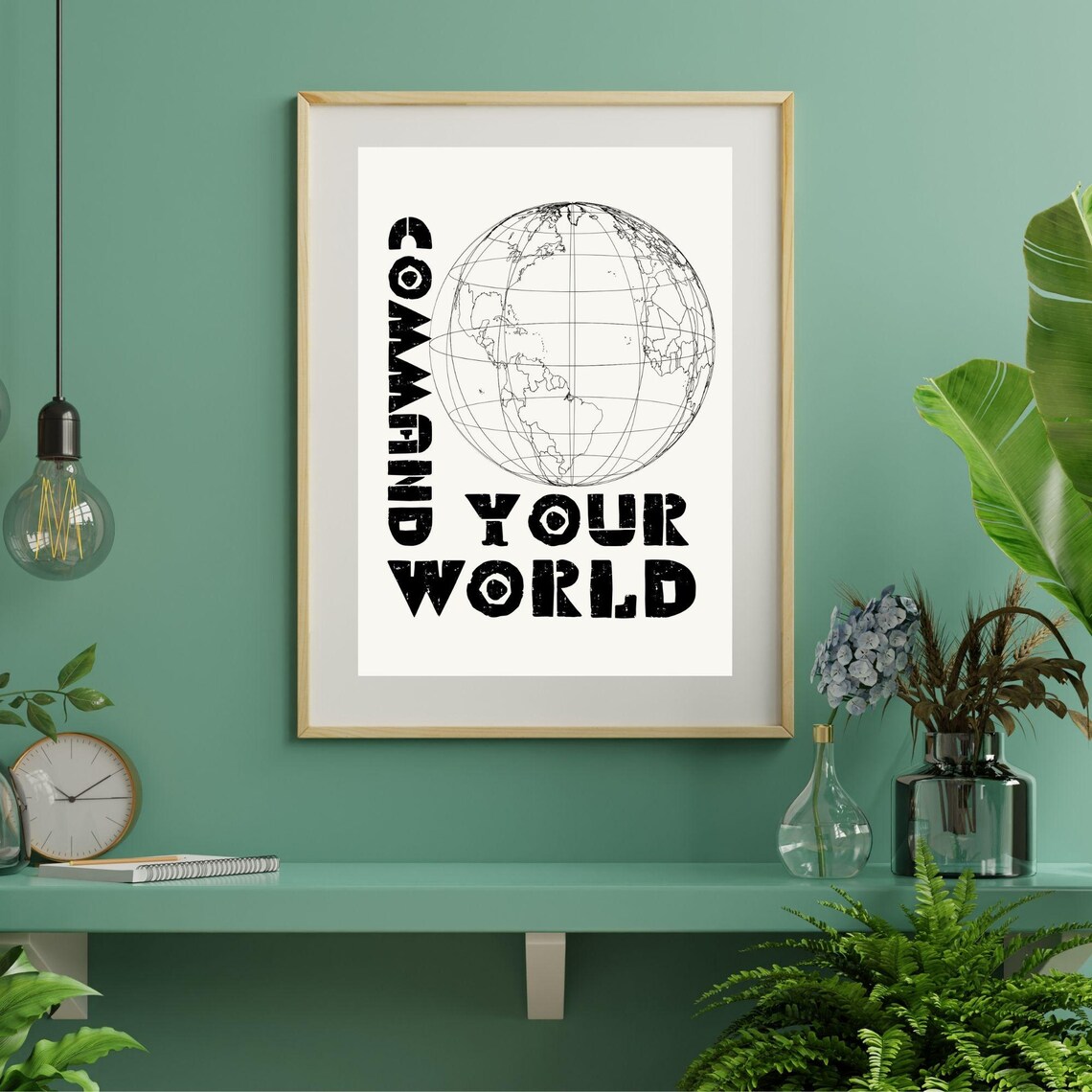 Command Your World Motivational Minimalist Art Print - Image 3