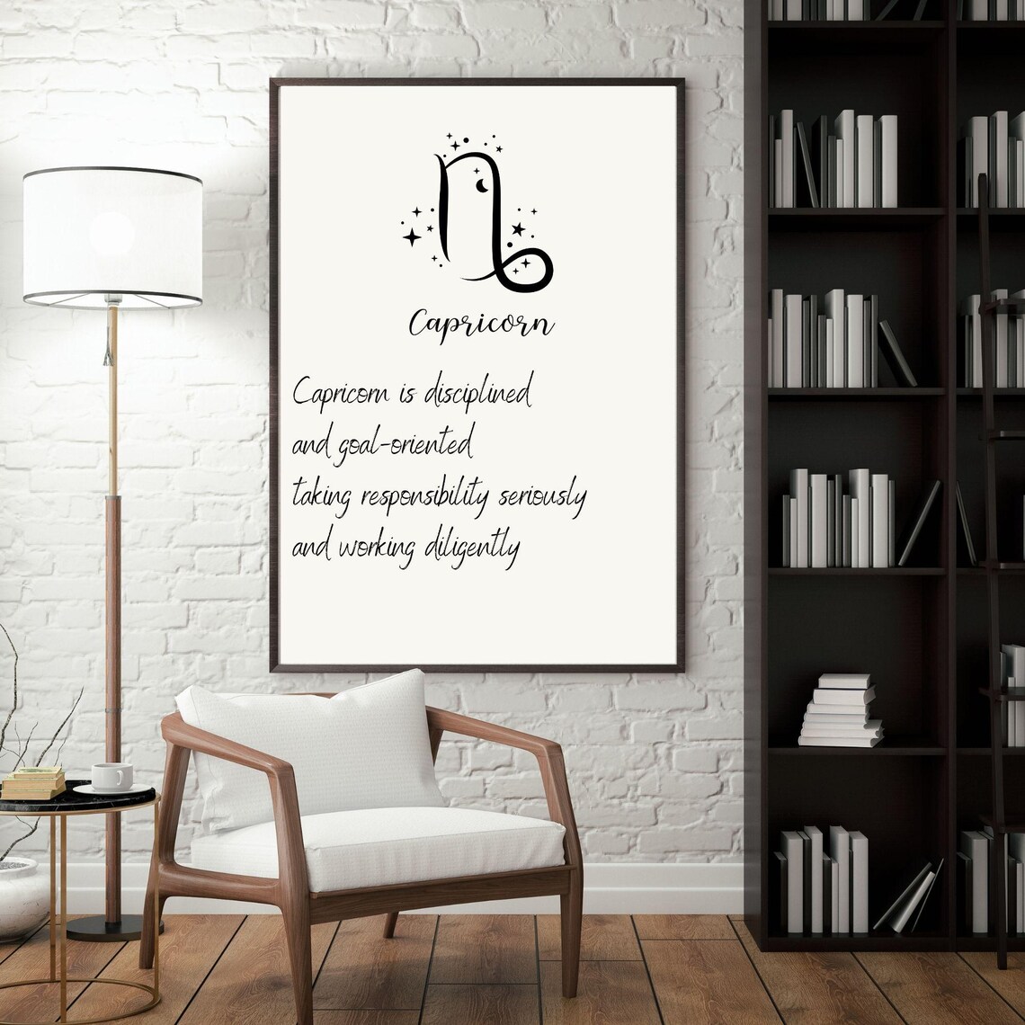 Capricorn Zodiac Sign Minimalist Art Print - Image 2