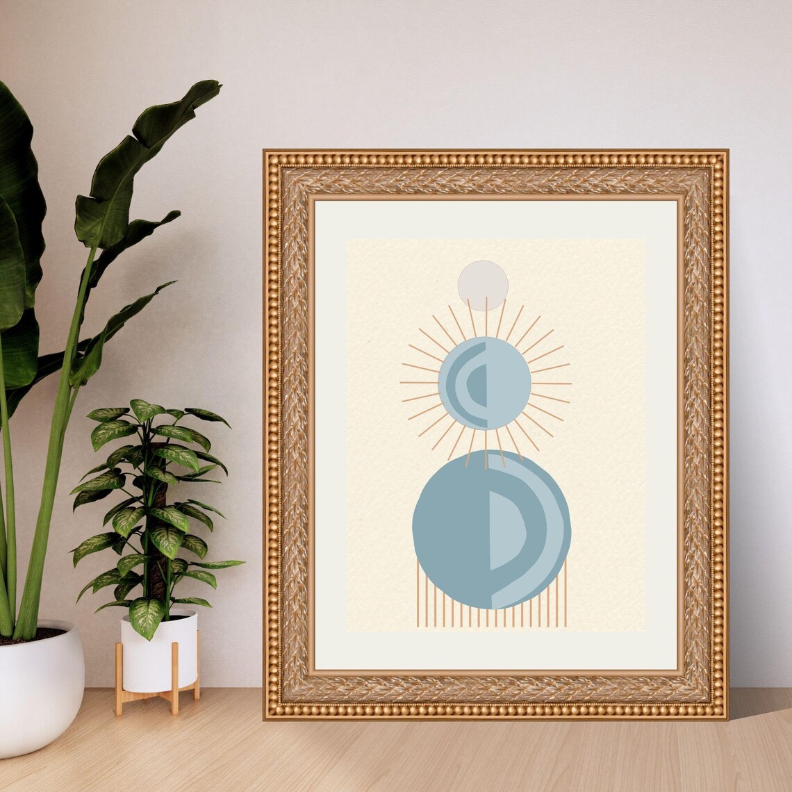 Abstract Boho Art Print, Organic Shapes - Image 4