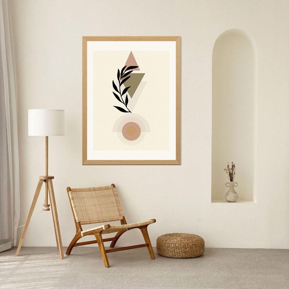 Boho Minimalist Leaf Design, Room Decor Art Print - Image 7