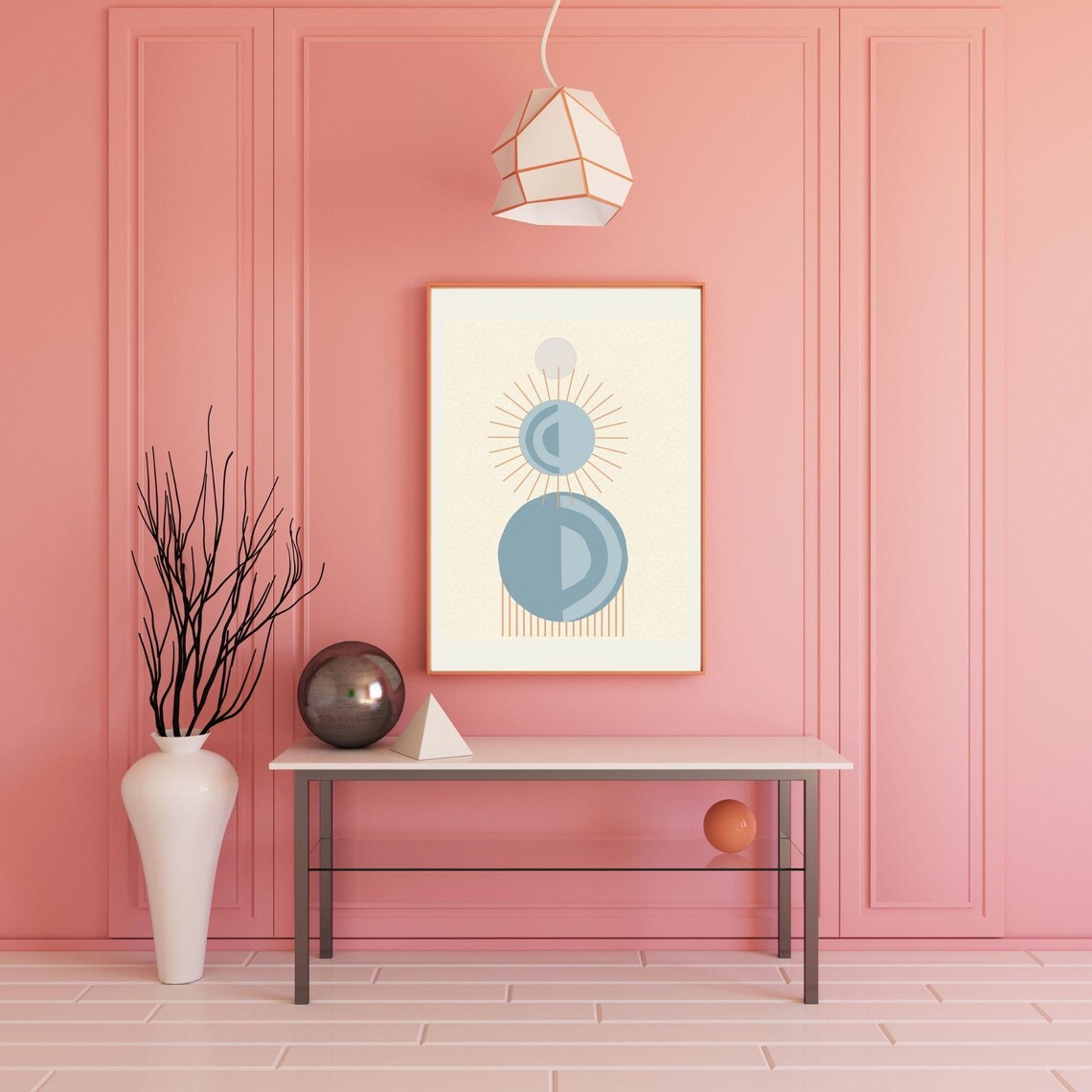 Abstract Boho Art Print, Organic Shapes - Image 5