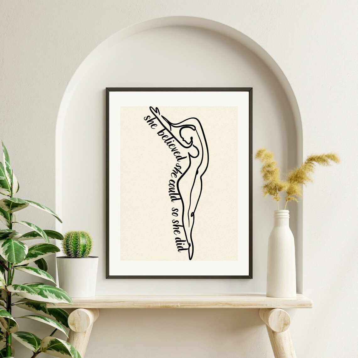 She Believed She Could So She Did, Feminine Art - Image 6