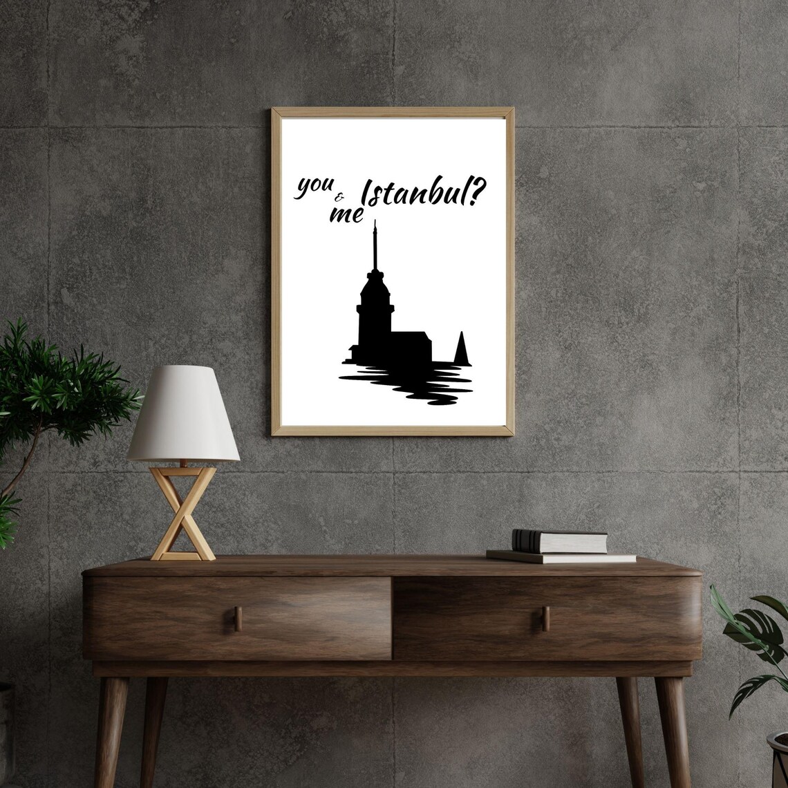 You And Me Istanbul Romantic Minimalist Art Print - Image 6