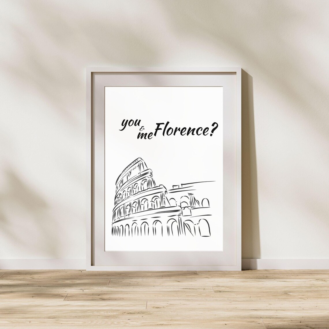 You And Me Florence Romantic Minimalist Art Print - Image 4