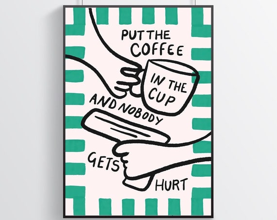 Coffee Vintage Poster Poster Home Decor Wall Decor Famous Wall Art Retro Poster Vintage Wall Decor Premium Print