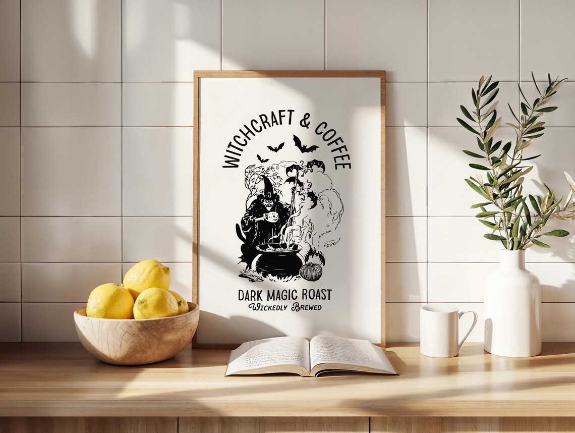 Witchcraft Coffee Halloween Coffee Bar Poster - Image 2