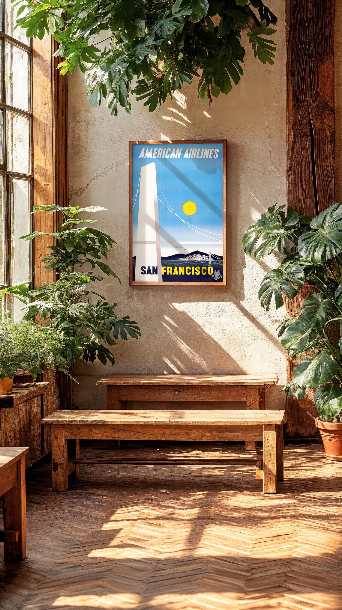American Airlines San Francisco Vintage Airline Travel Poster - Image 3