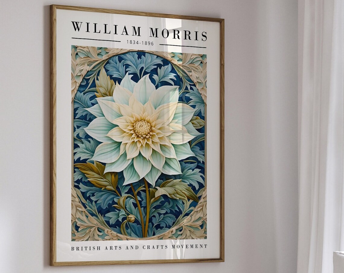 William Morris 1834-1896 Arts and Crafts Botanical Flower Poster - Image 6