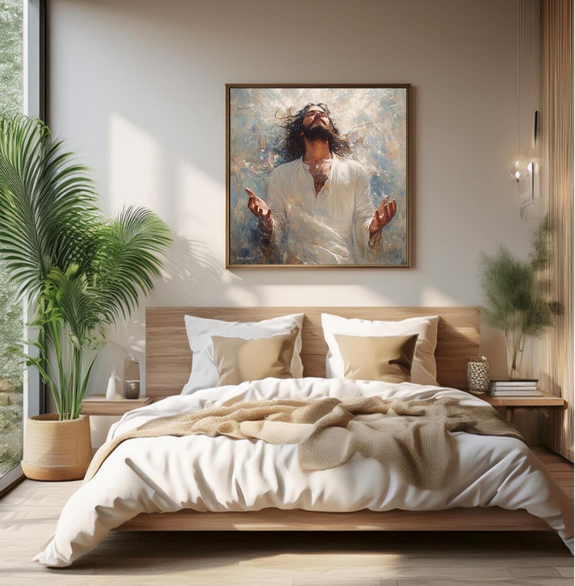 Christ's Ascension, Christian Family Art Print - Image 4