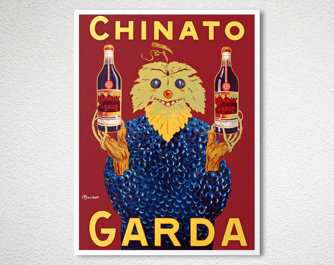 Chinato Garda Grape Bacchus Spirit Vintage Italian Ad Poster - Image 2