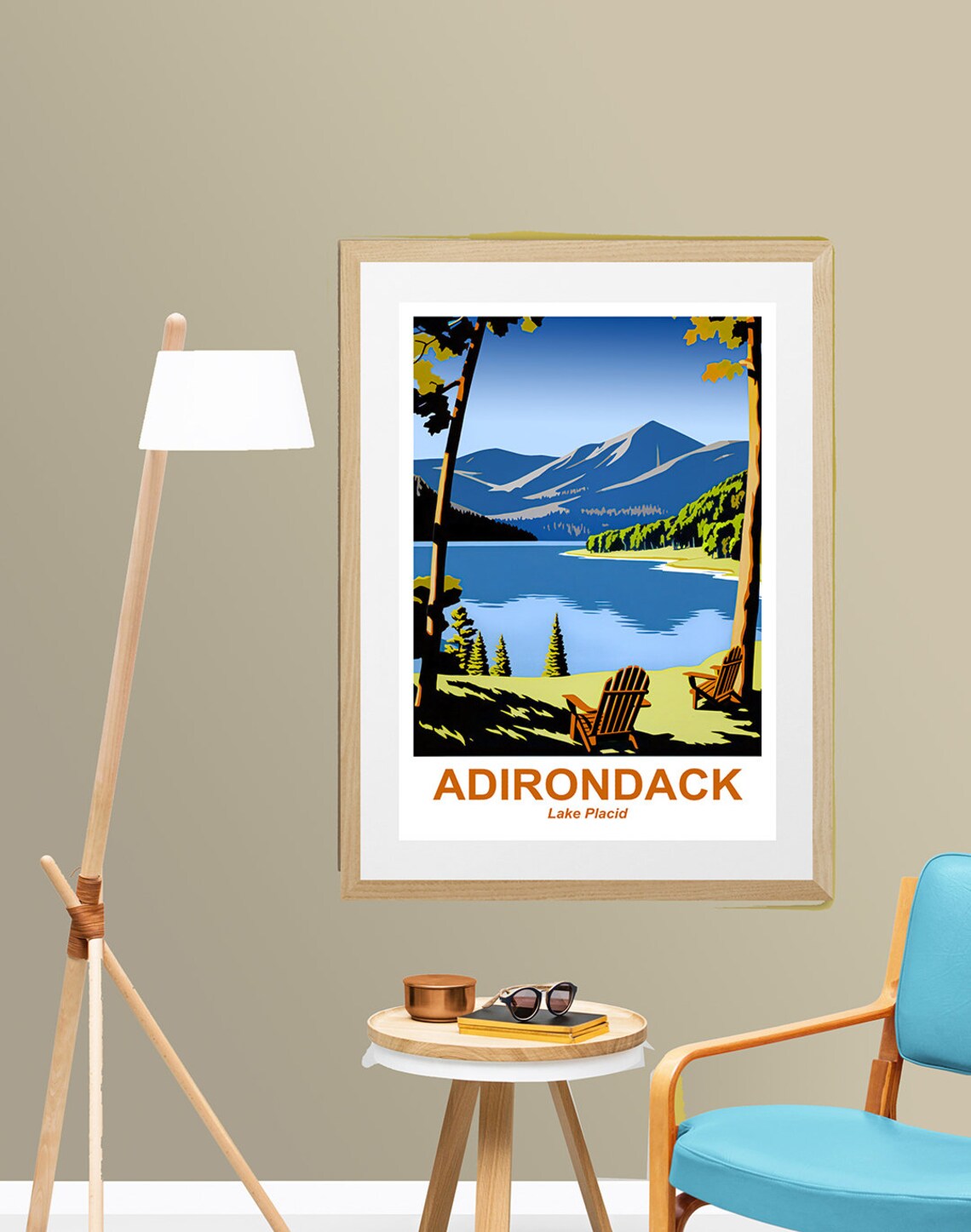 Adirondack Mountains Lake Placid Travel Poster - Image 3