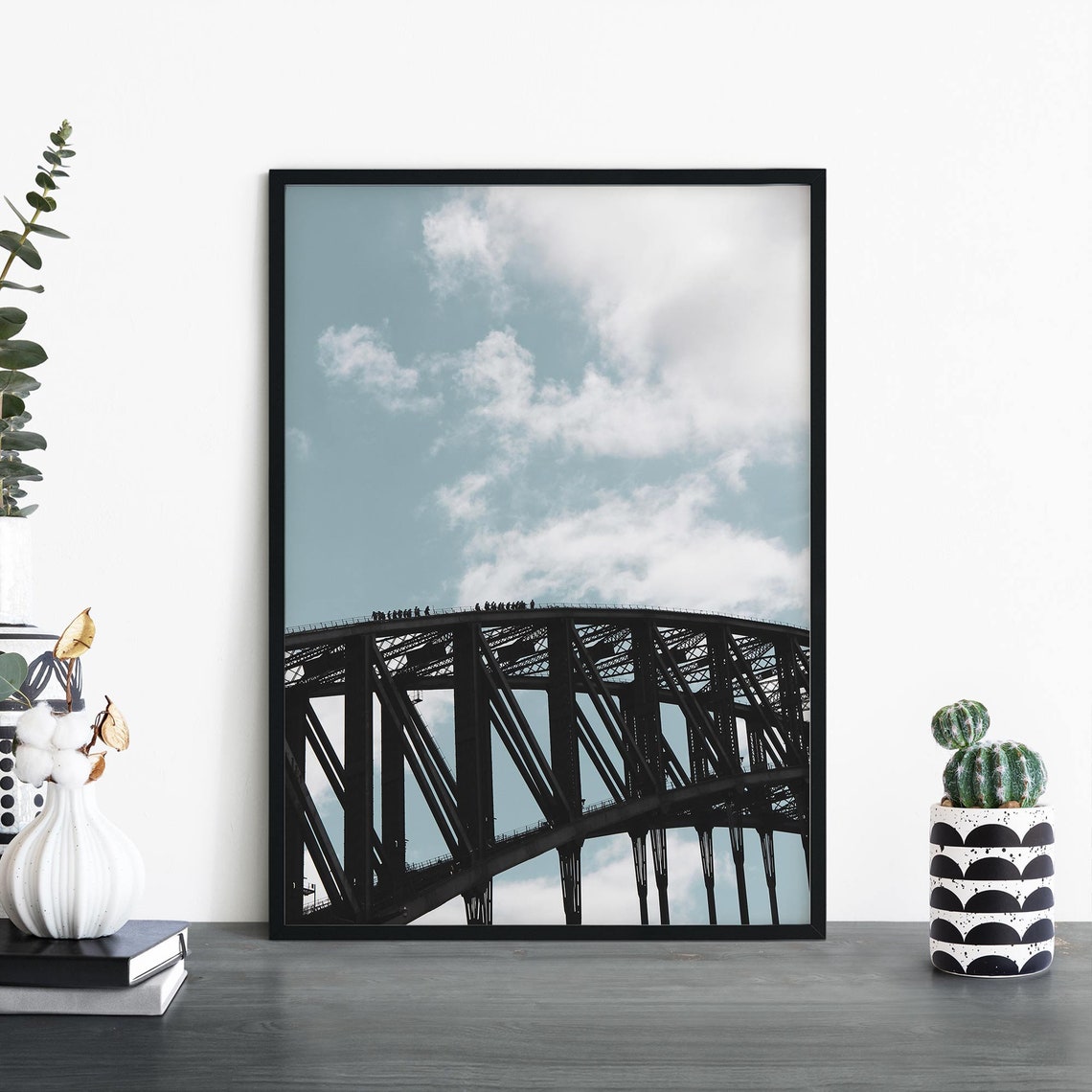 Sydney Harbour Bridge Climb Silhouette Australia Photo Poster