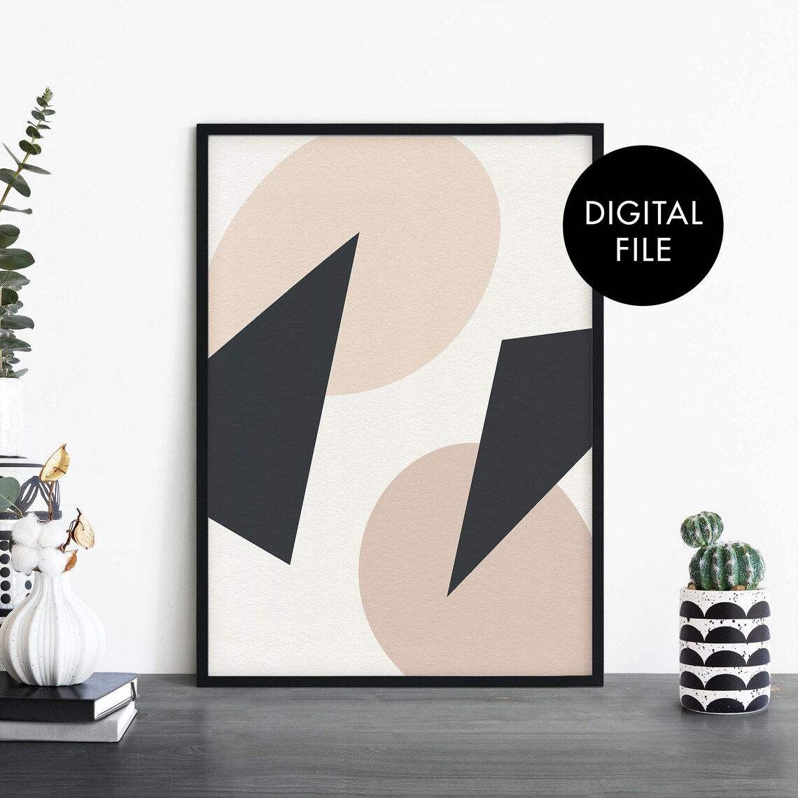 Organic Hues No5 Bold Geometric Abstract Digital Download Art Poster