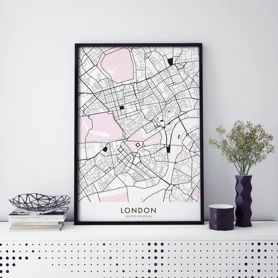 London England UK City Map Art Print