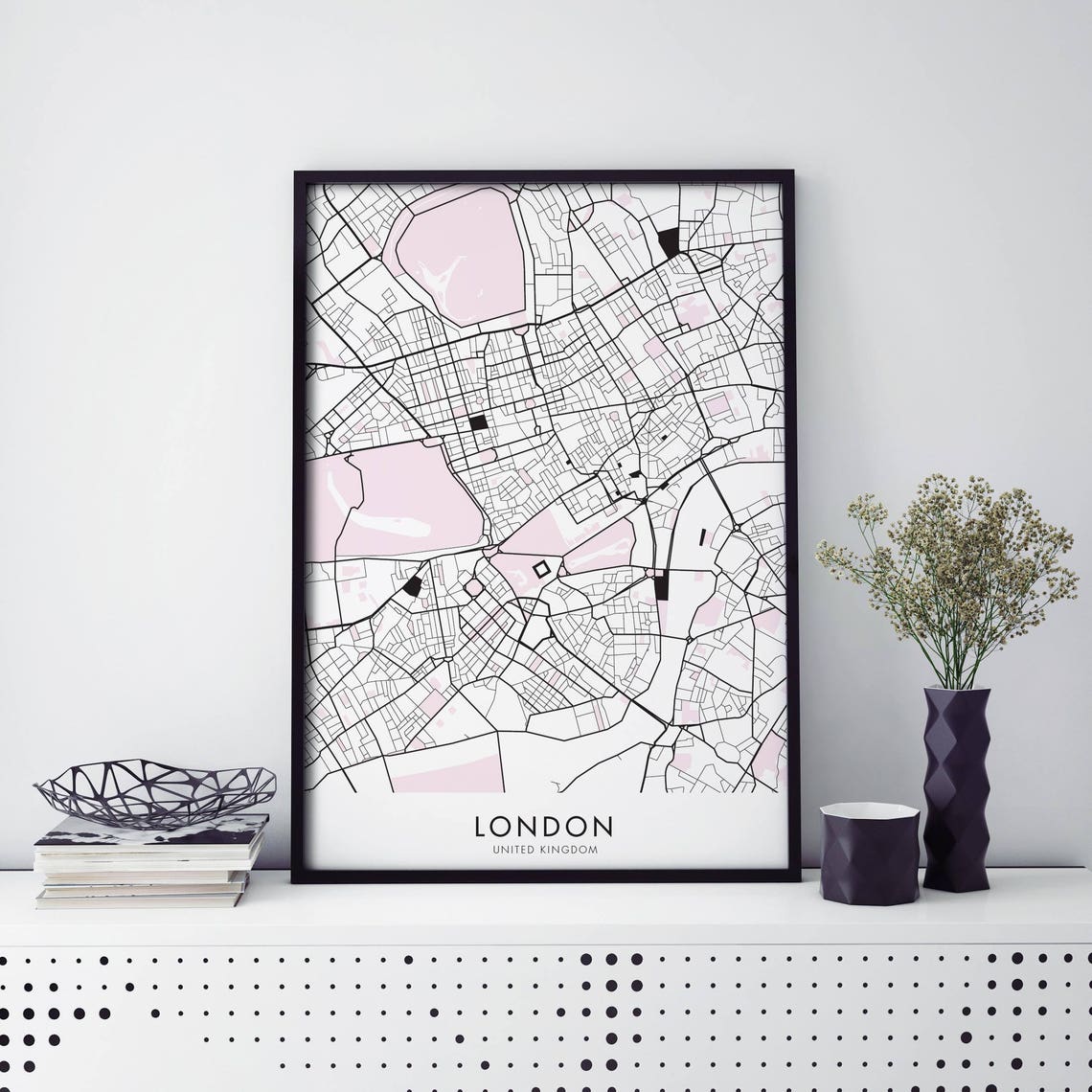 London England UK City Map Art Print
