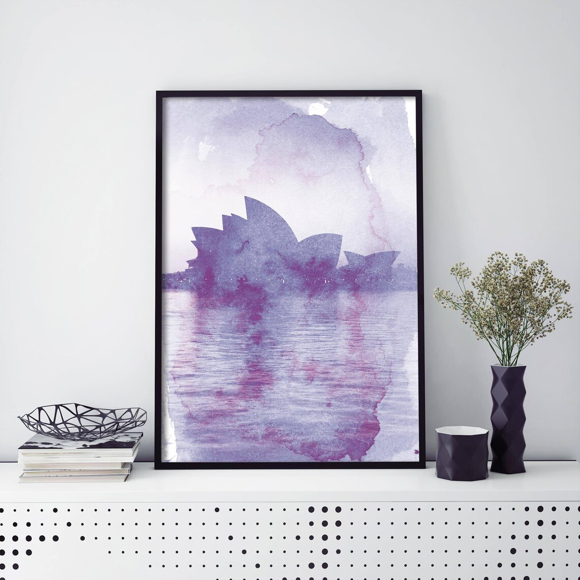 Sydney Opera House Watercolor Art Print, Travel Poster